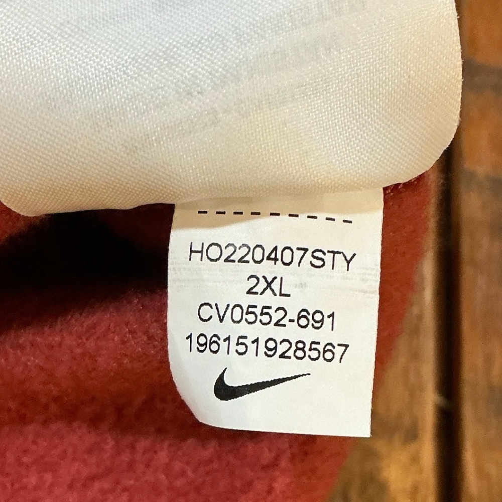 Nike Fleece Hoodie XXL Men’s Women’s Canyon Rust Pullover Sweatshirt - Picture 7 of 7